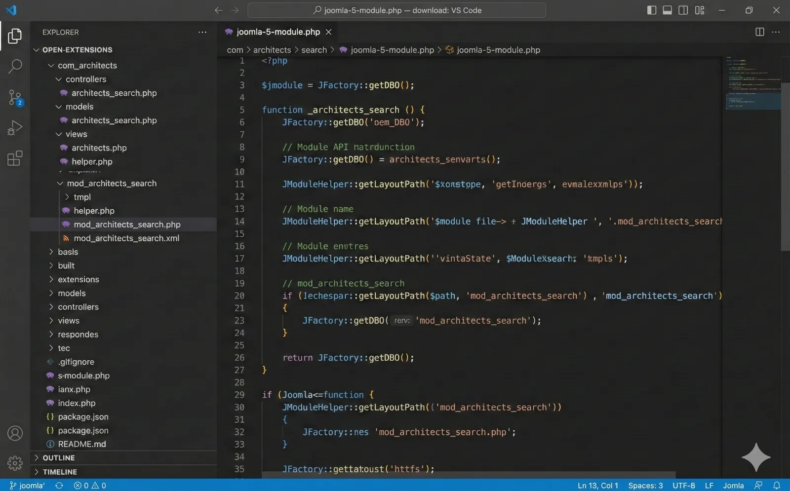 Struttura del codice e architettura di un modulo Joomla 5